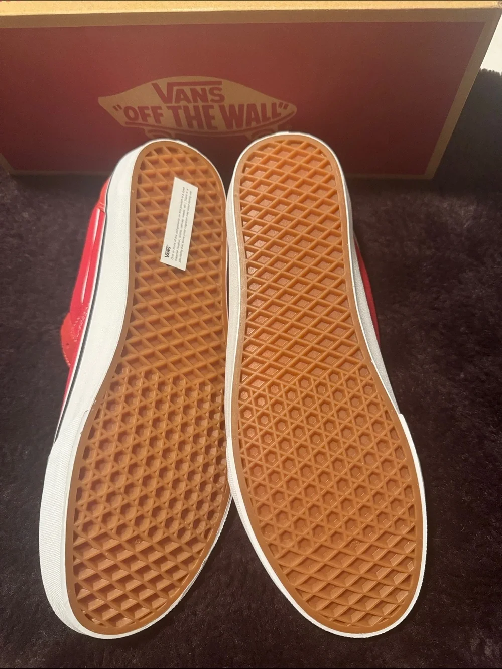 Vans Red and White Old Skool Sneakers